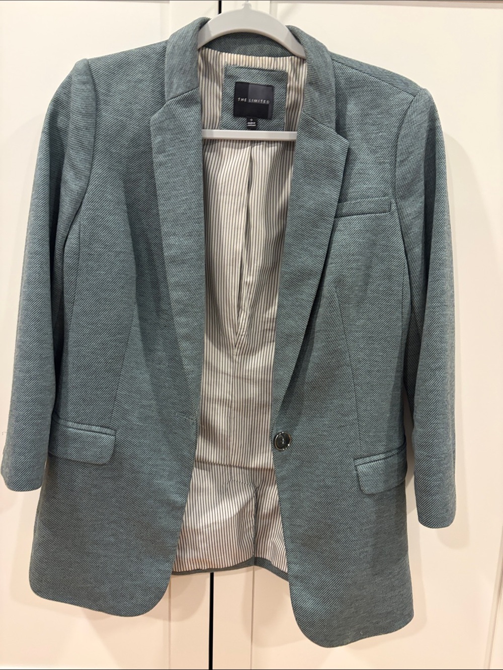 The Limited Women's Teal-Green Single-Button Blazer
